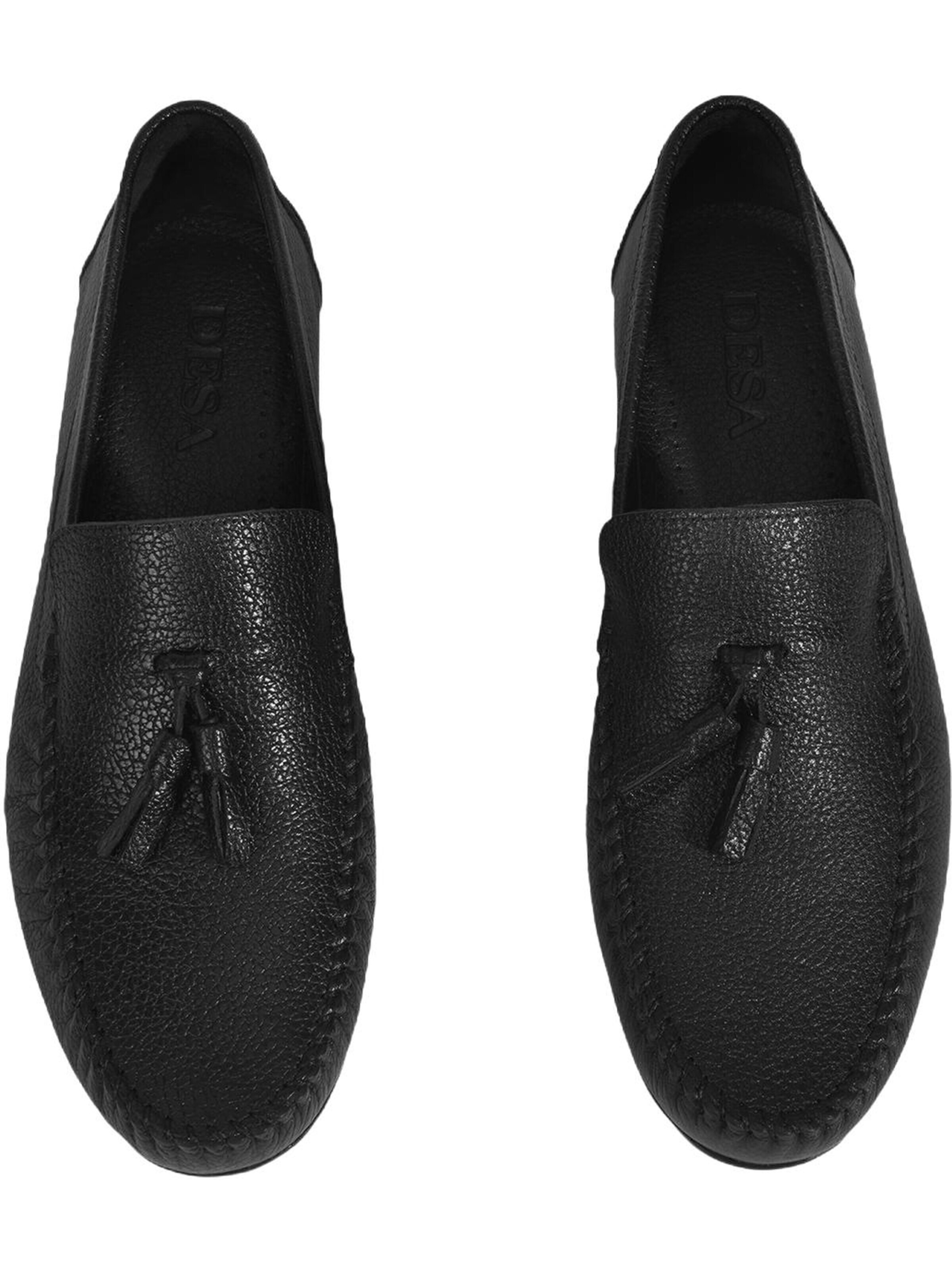 Desa Moccasins 'Slip-Ons' in Black