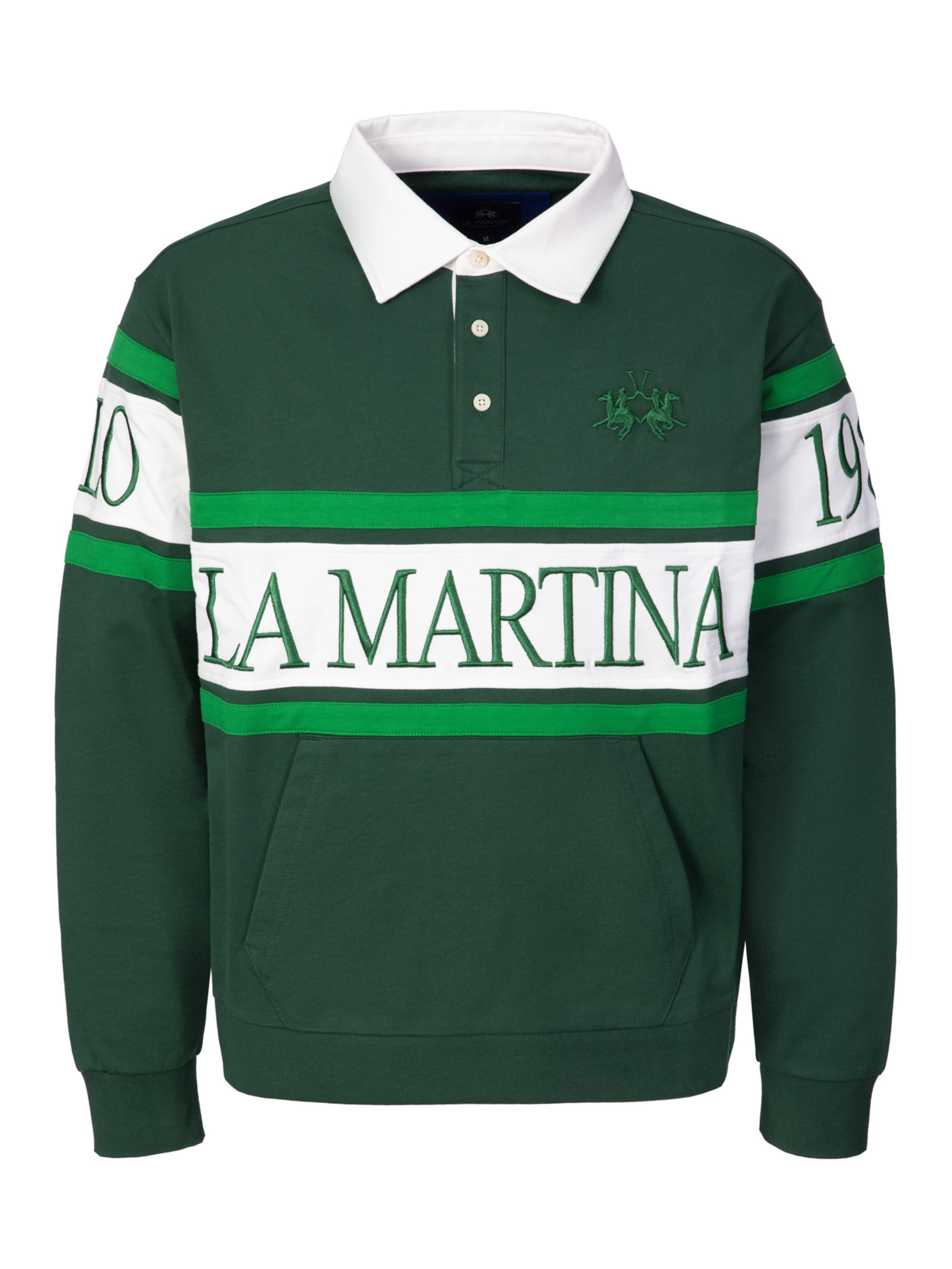 La Martina Sweatshirt ' MCF008 ' in Grün: Vorderseite