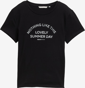 TOM TAILOR DENIM T-Shirt in Schwarz: Vorderseite