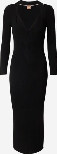 BOSS Pletené šaty 'Famelina' - čierna / biela, Produkt