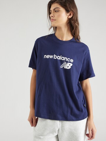 T-shirt new balance en bleu : devant