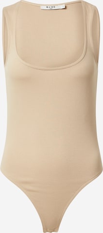 NA-KD - Body camiseta 'Matiamu by Sofia' en beige: frente