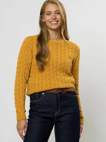 U.S. POLO ASSN. Svetr 'Madeline' – zlatá: přední strana