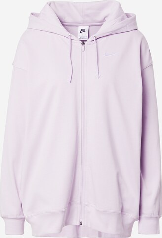 Nike Sportswear - Sudadera con cremallera en rosa: frente