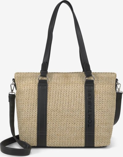 TOM TAILOR Shopper 'Luisa' in de kleur Beige / Zwart, Productweergave