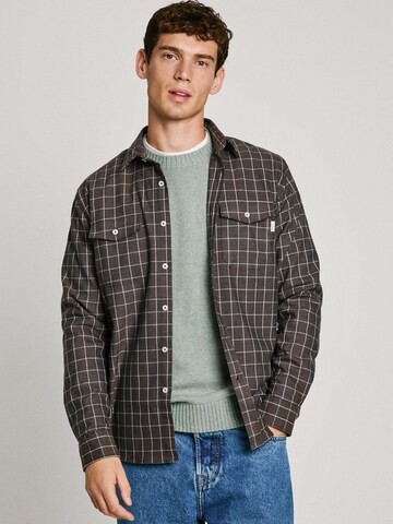 Pepe Jeans Regular fit Overhemd ' MESSON ' in Bruin: voorkant