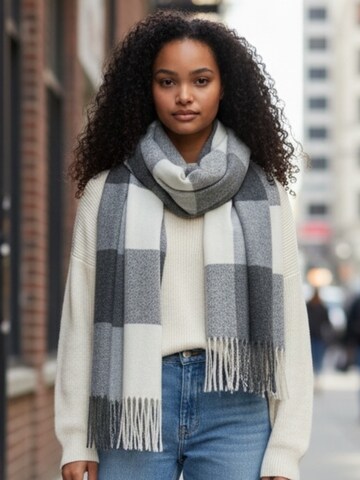 Kumixi Scarf 'Fransen' in Grey