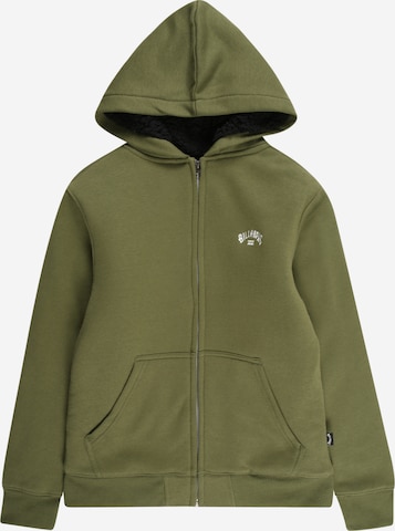 BILLABONG Sports sweat jacket in Green: front