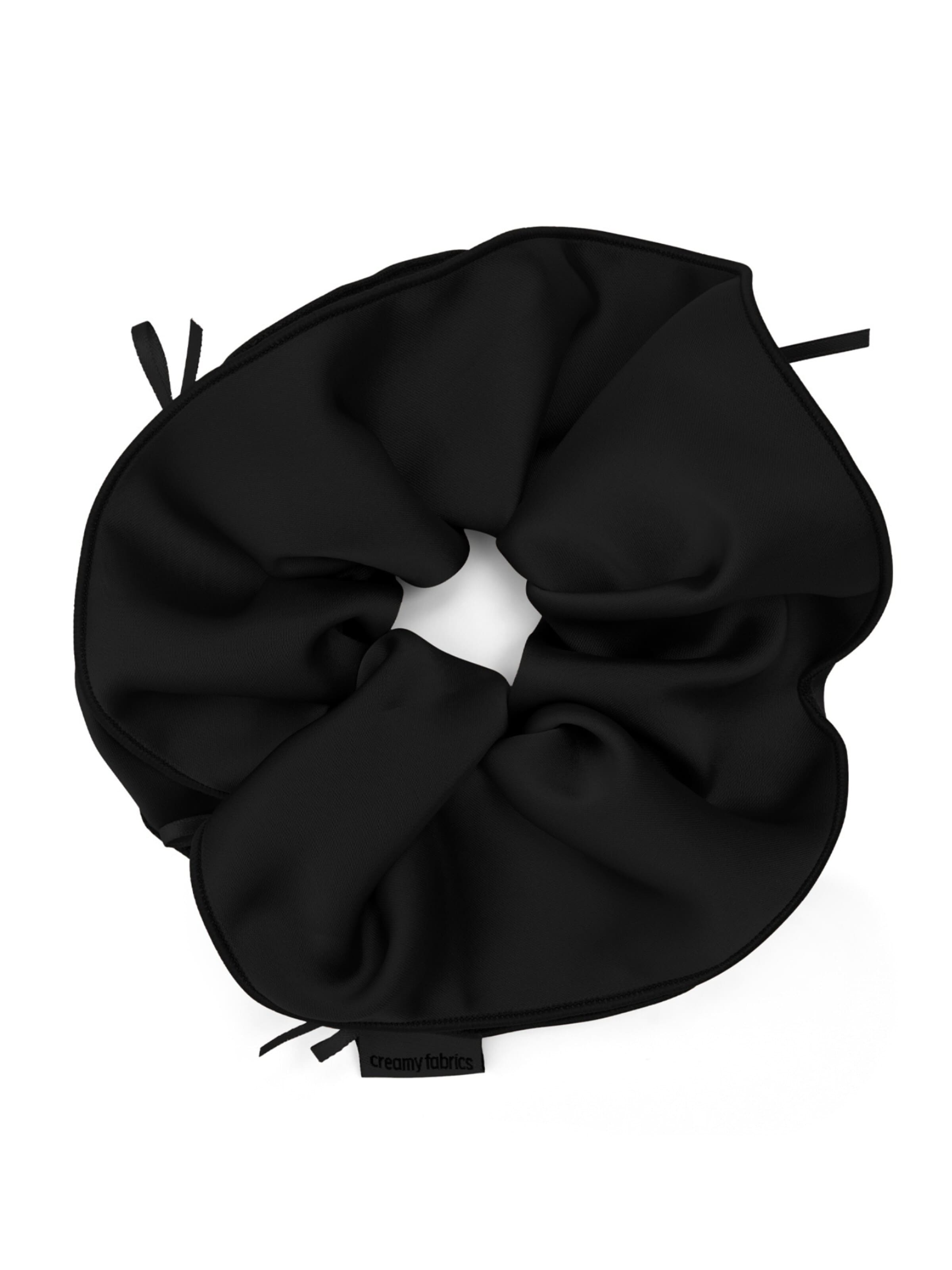 cfab (formerly creamy fabrics) Hårsmycke 'Alltags-Oversize-Scrunchie' i svart: framsida