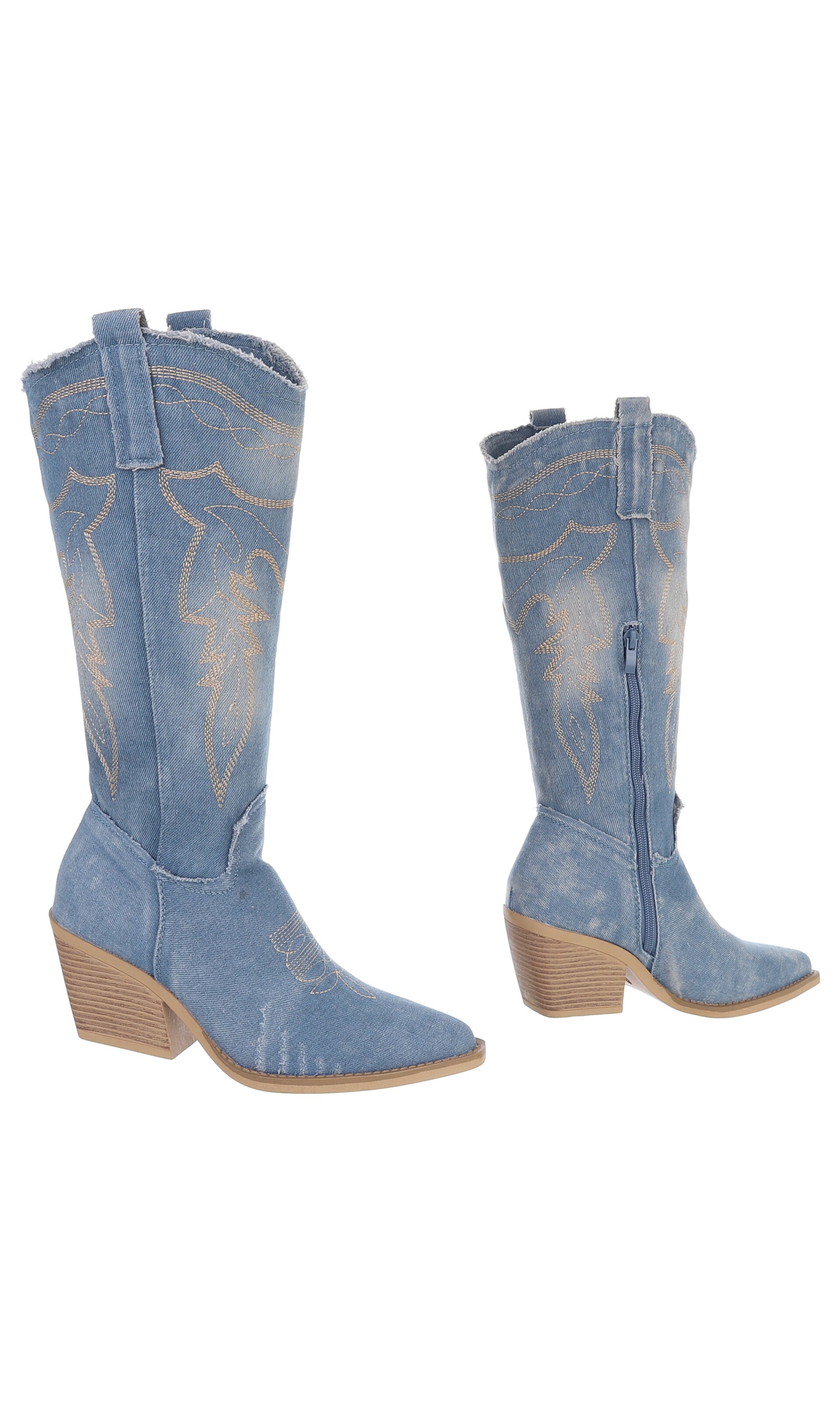 Ital-Design Cowboy Boots in Blue
