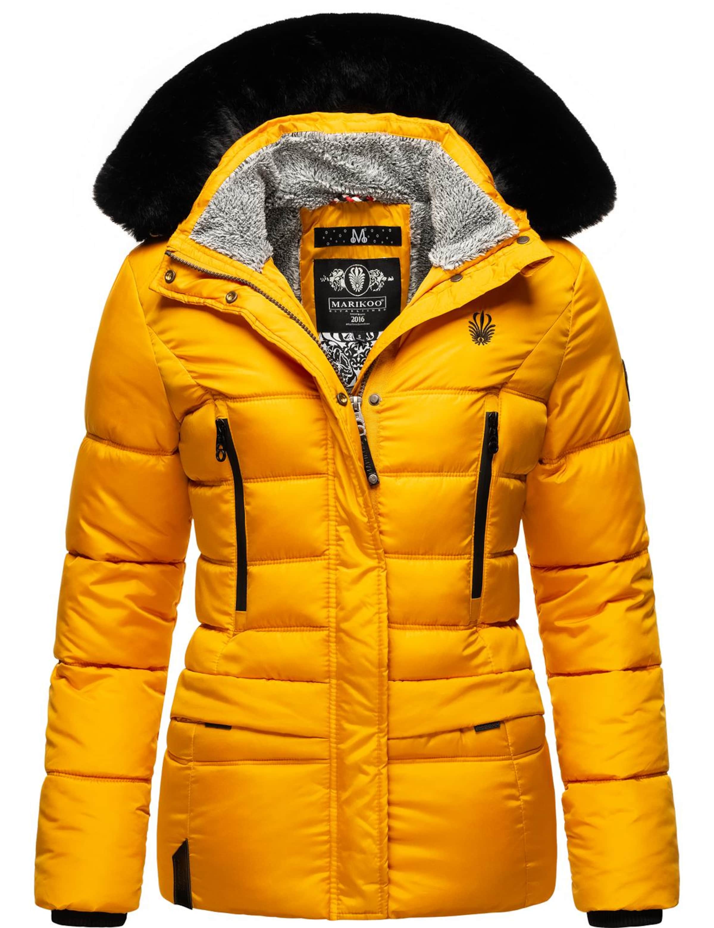 MARIKOO Winter jacket 'Loveleen' in Yellow: front
