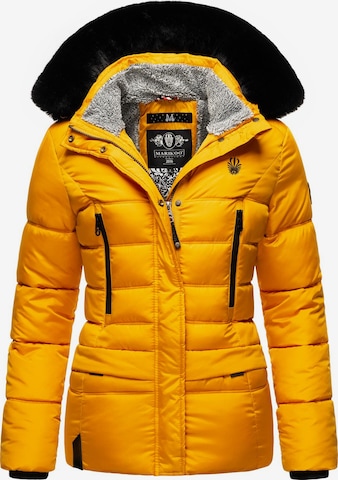 MARIKOO Winter Jacket 'Loveleen' in Yellow: front