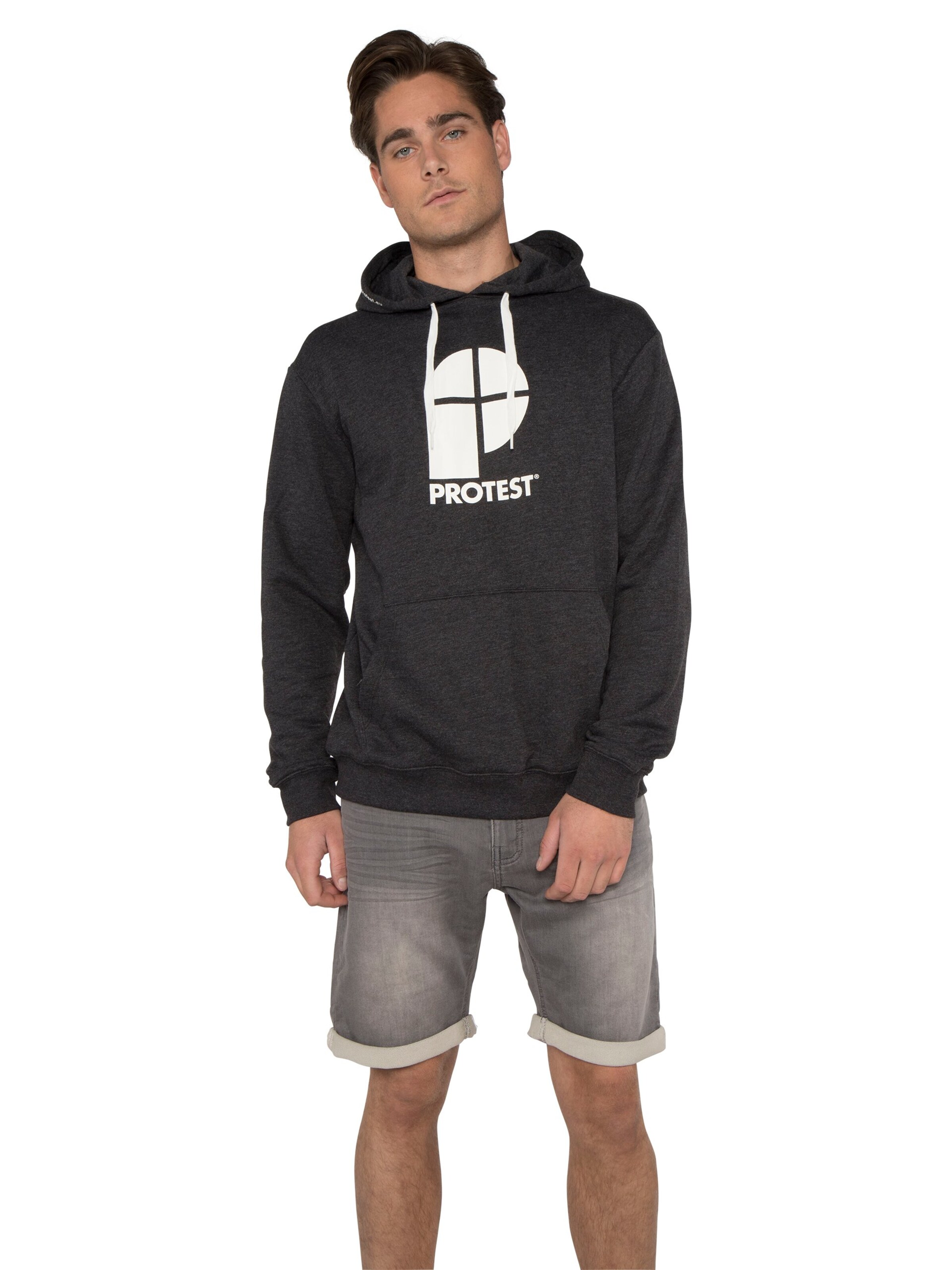 PROTEST Pullover 'CLASSIC LOGO HOODY'‌‌ in Schwarz: Vorderseite