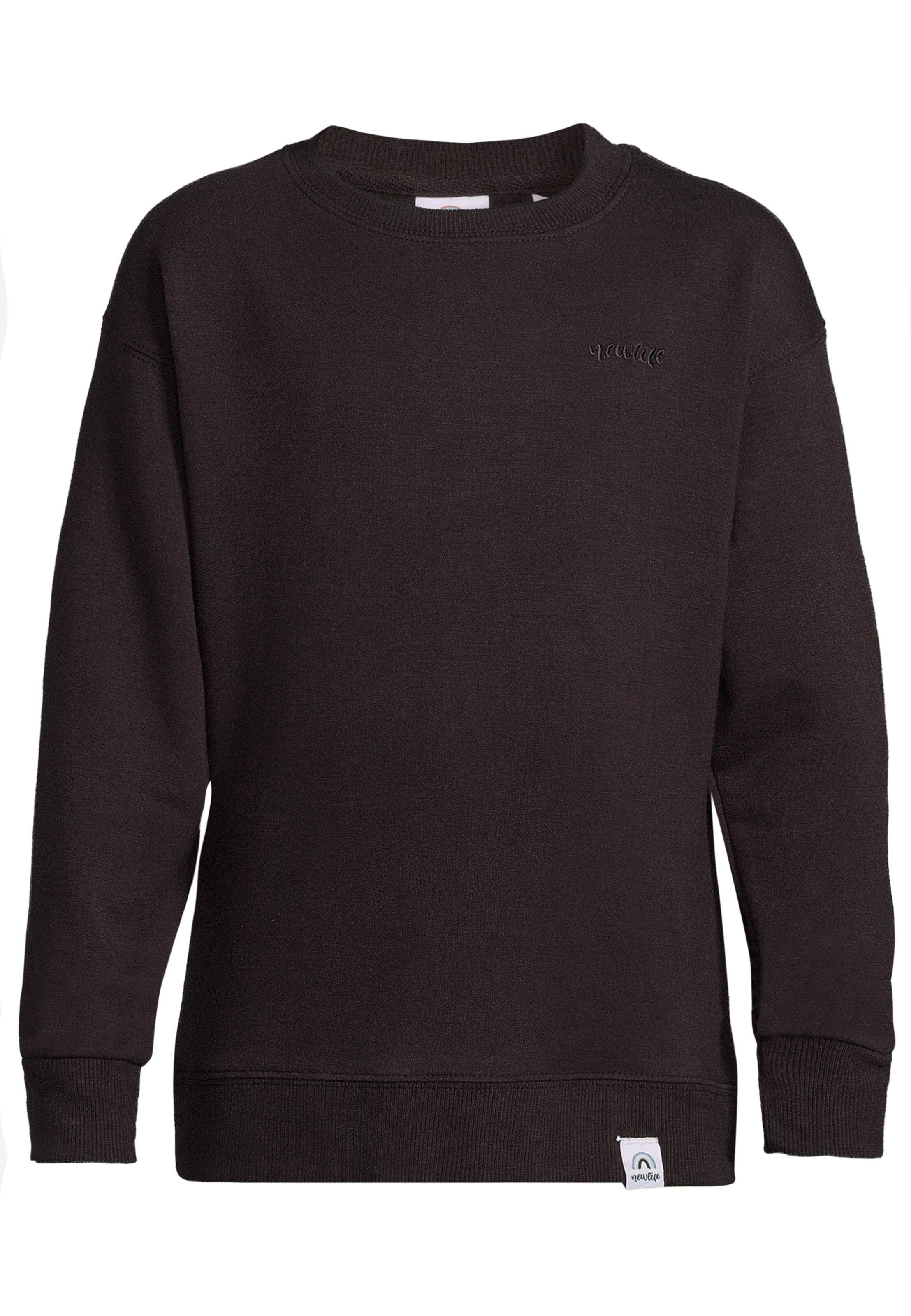 New Life Sweatshirt in Schwarz: Vorderseite