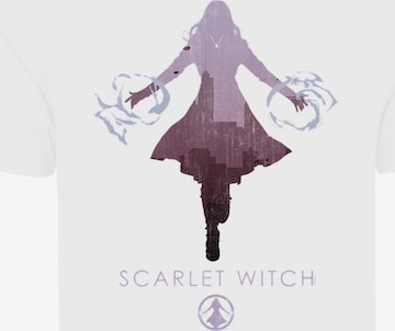 T-Shirt 'Marvel Universe Scarlet Witch' F4NT4STIC en blanc : devant