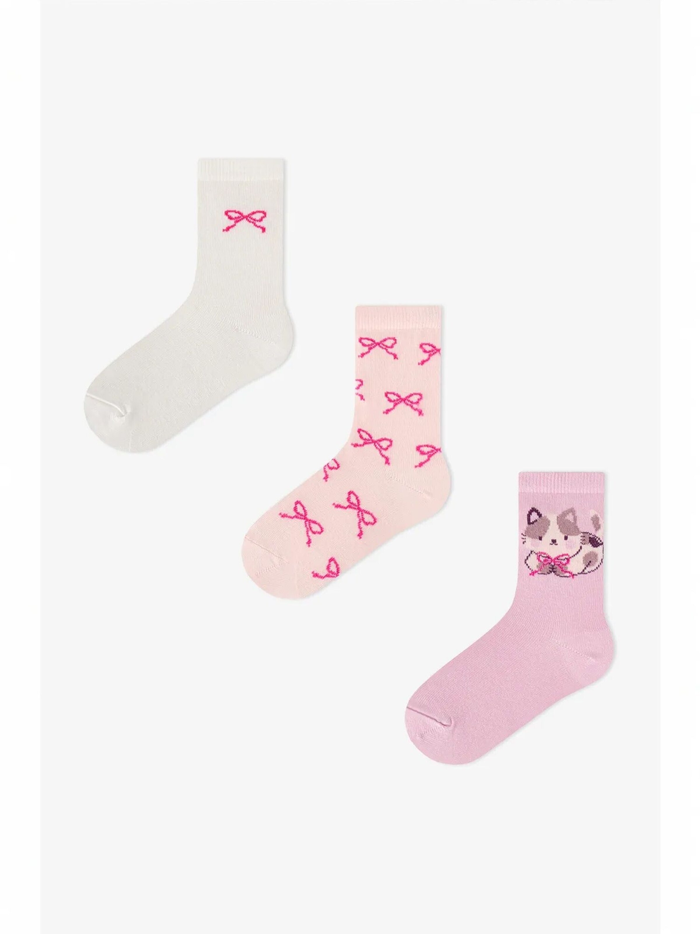 Penti Sokken 'PENTI Mädchen Snailmail Cuties Paar Socken mit Schleifenmuster' in Gemengde kleuren: voorkant