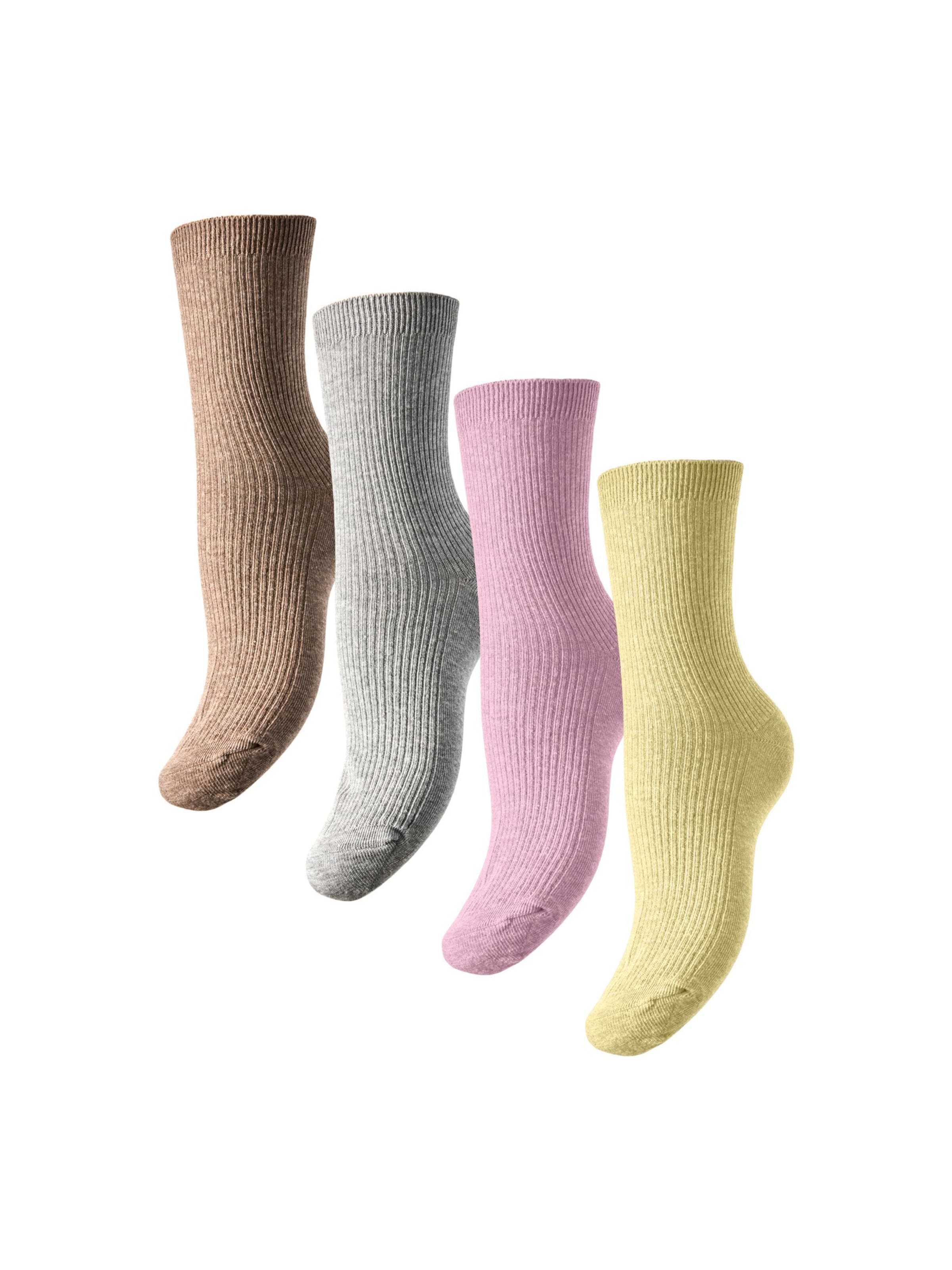 Chaussettes 'PCMarta' PIECES en beige : devant