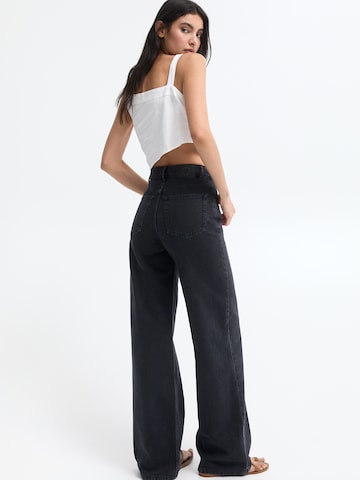 Wide Leg Jean Pull&Bear en noir