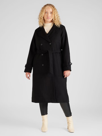 Vero Moda Curve Between-Seasons Coat 'Fortune Vega' in Black: front