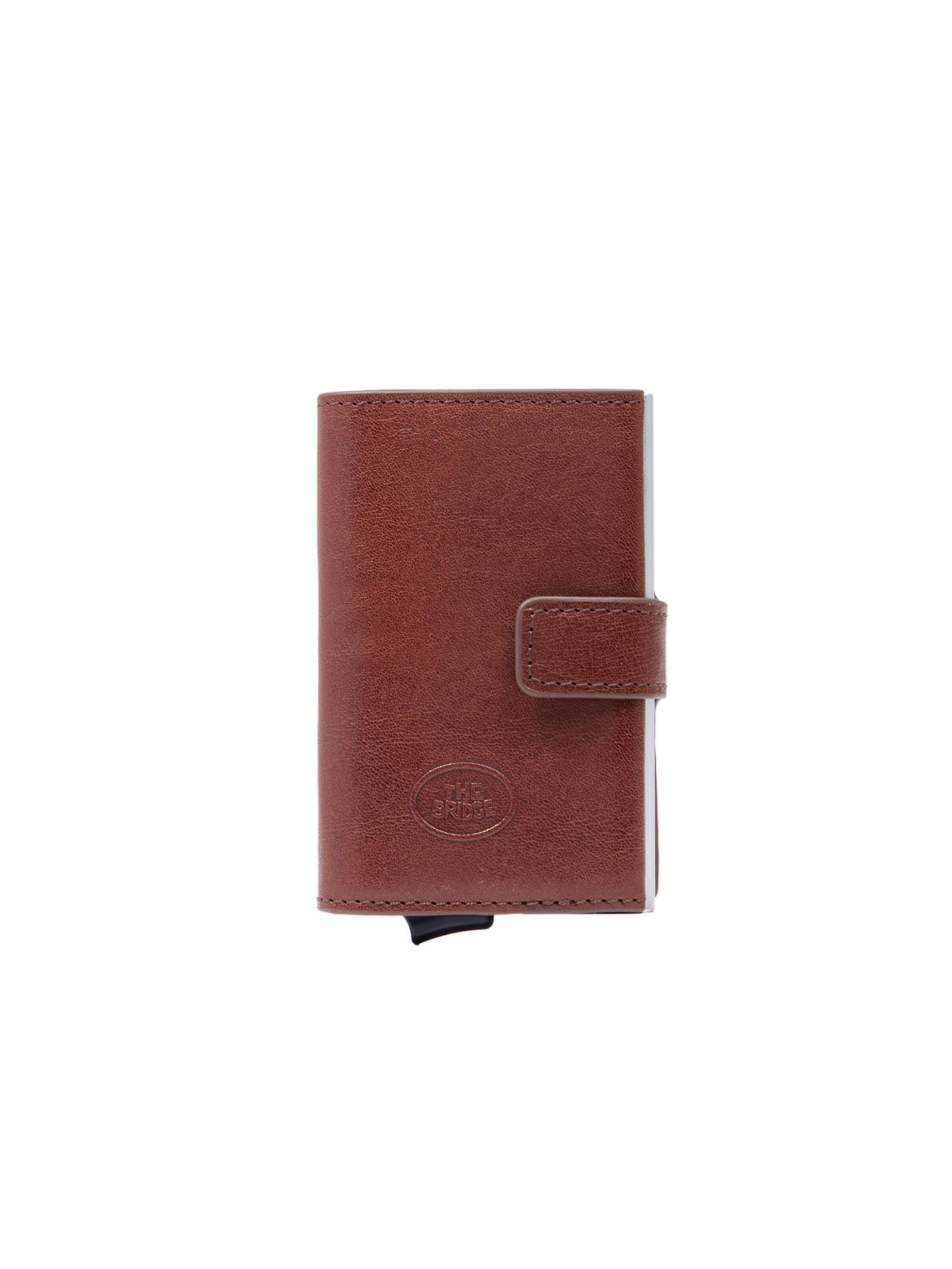 The Bridge Wallet in Brown: front