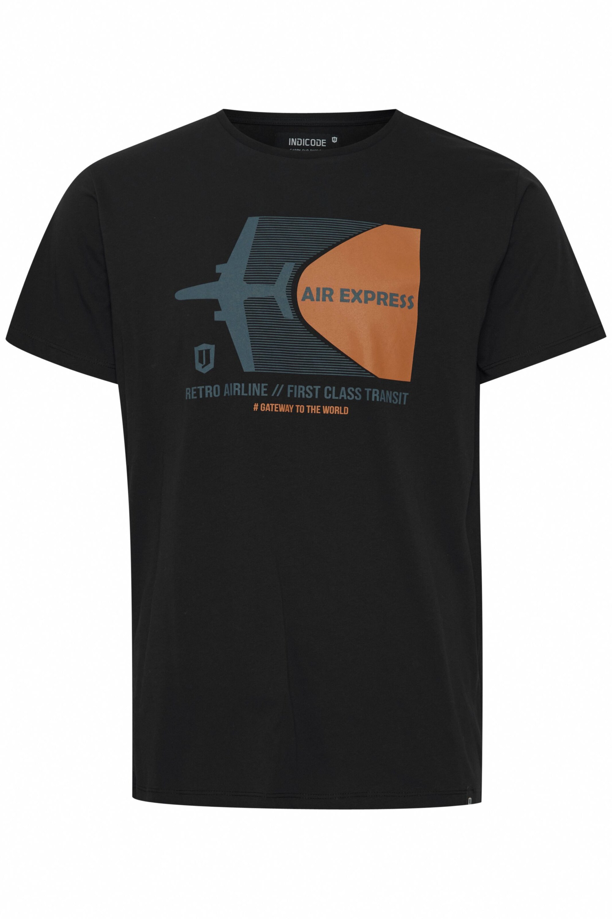 INDICODE JEANS Shirt 'Ronny' in Zwart: voorkant