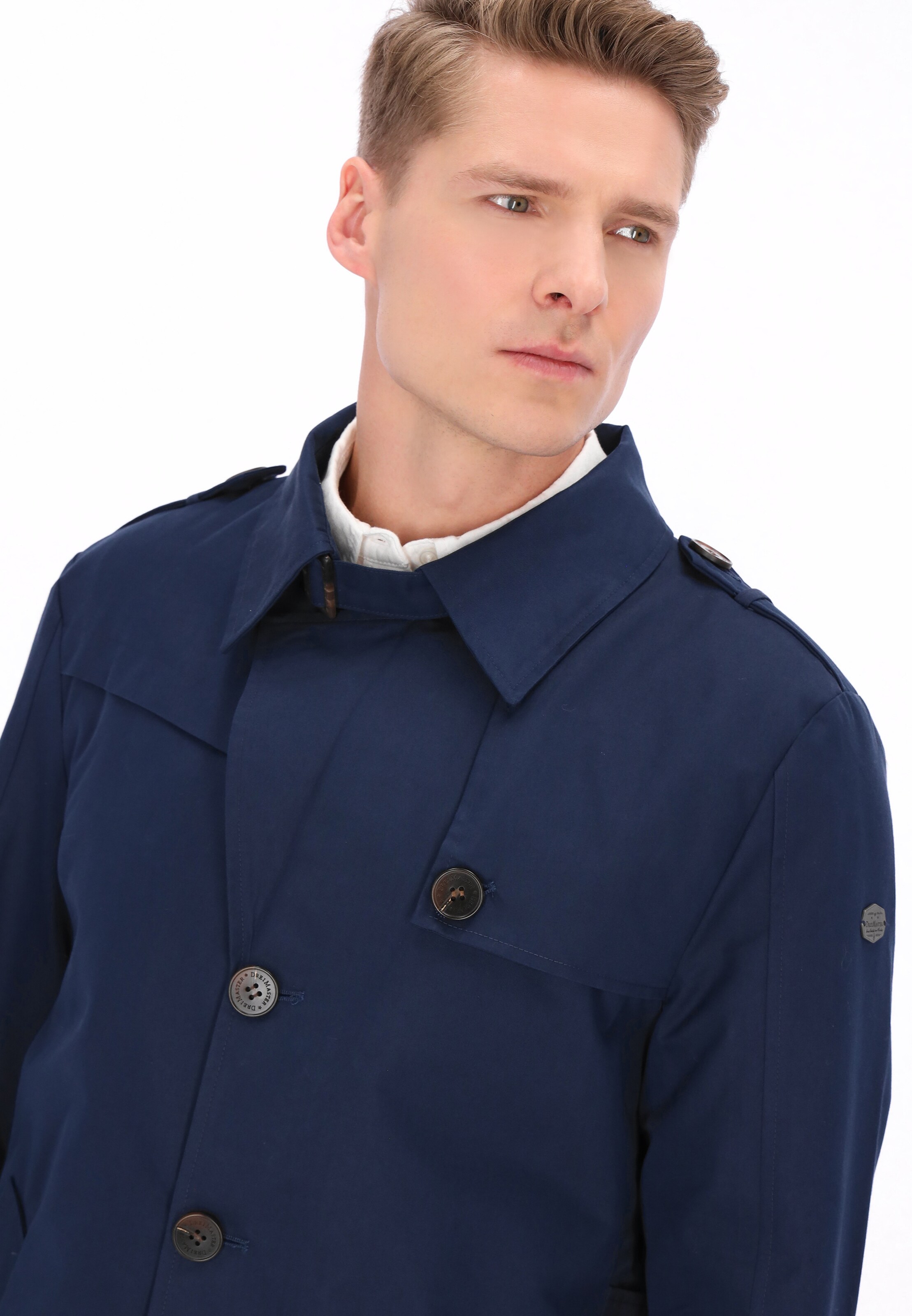 DreiMaster Klassik - Sobretudo meia-estação em azul