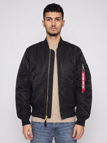 Veste mi-saison 'MA-1 Black Jacket -- Reversible Black Orange Men's Jacket' ALPHA INDUSTRIES en noir