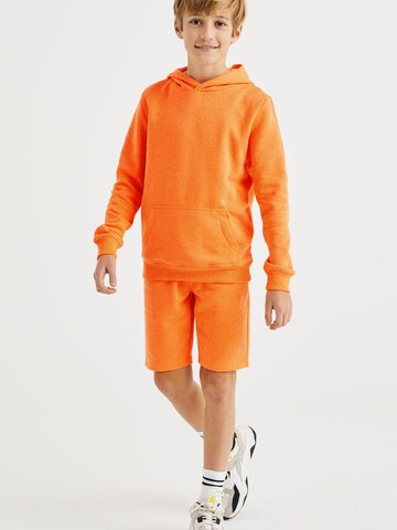 WE Fashion Slimfit Broek in Oranje