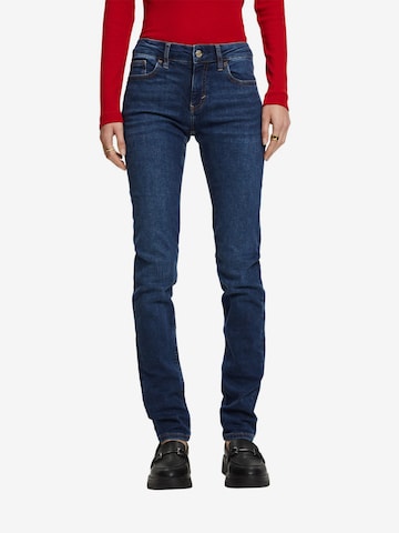 ESPRIT Slimfit Jeans in Blauw: voorkant