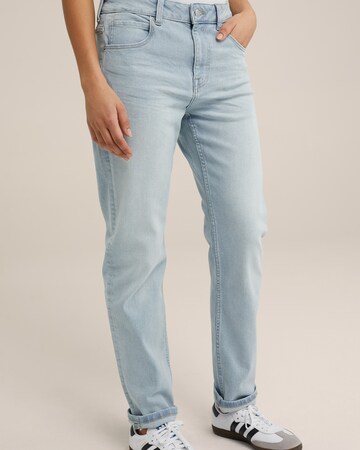 WE Fashion Regular Jeans in Blauw: voorkant