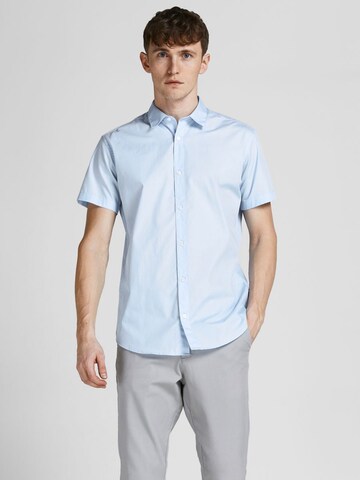 JACK & JONES Regular fit Button Up Shirt in Blue
