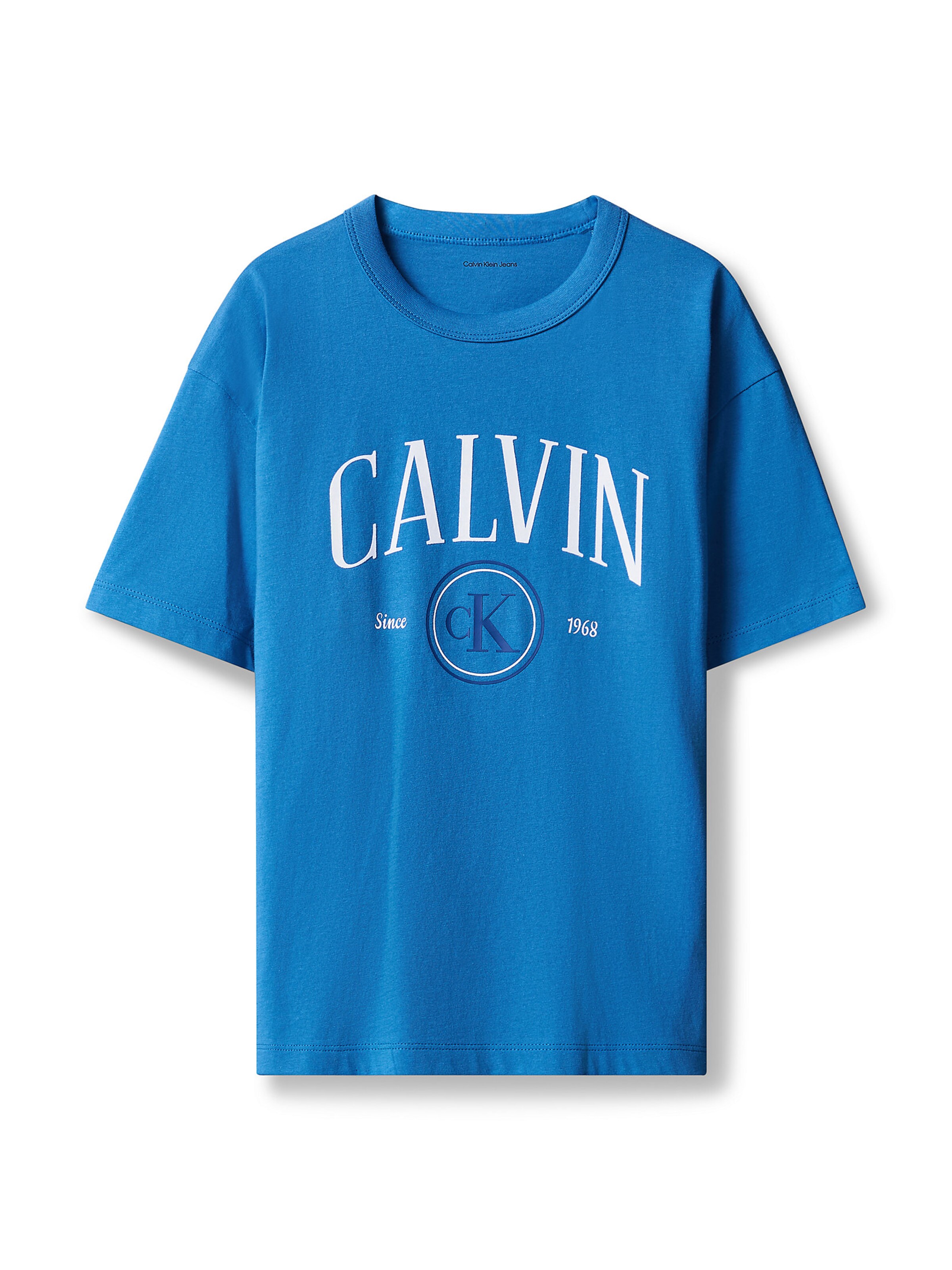 T-Shirt Calvin Klein Jeans en bleu : devant
