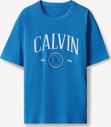 T-Shirt Calvin Klein Jeans en bleu : devant