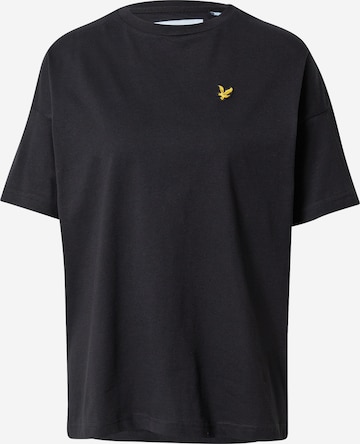 Lyle & Scott Oversize t-shirt i svart: framsida