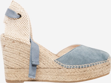 Alhamas - Sandalias 'Alpargata Cuña 10 cm' en azul: frente