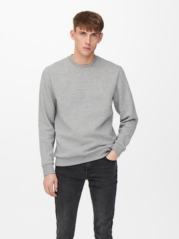 Only & Sons Sweatshirt in Grey: front