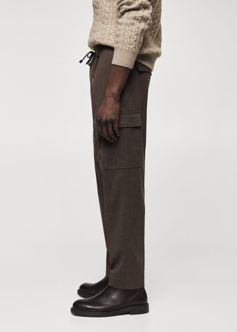 MANGO MAN Regular Cargo Pants 'Thomas' in Brown
