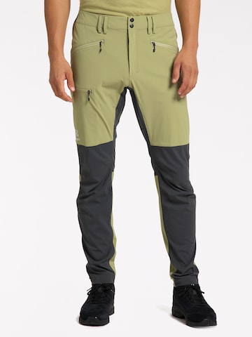 Haglöfs Slim fit Outdoor Pants 'Lite Slim' in Green: front