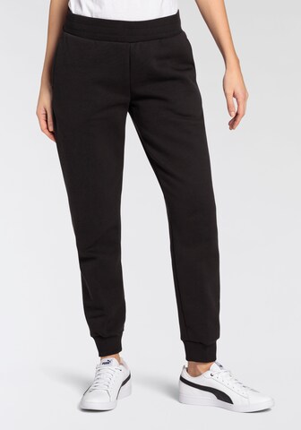 Regular Pantalon de sport 'ESS+' PUMA en noir : devant