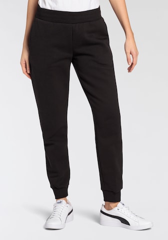 PUMA Regular Workout Pants 'ESS+' in Black: front