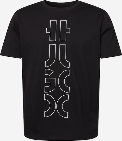 HUGO Camiseta en negro / blanco, Vista del producto