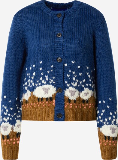 Résumé Strickjacke 'Gudrun' in blau / curry / rosa / weiß, Produktansicht