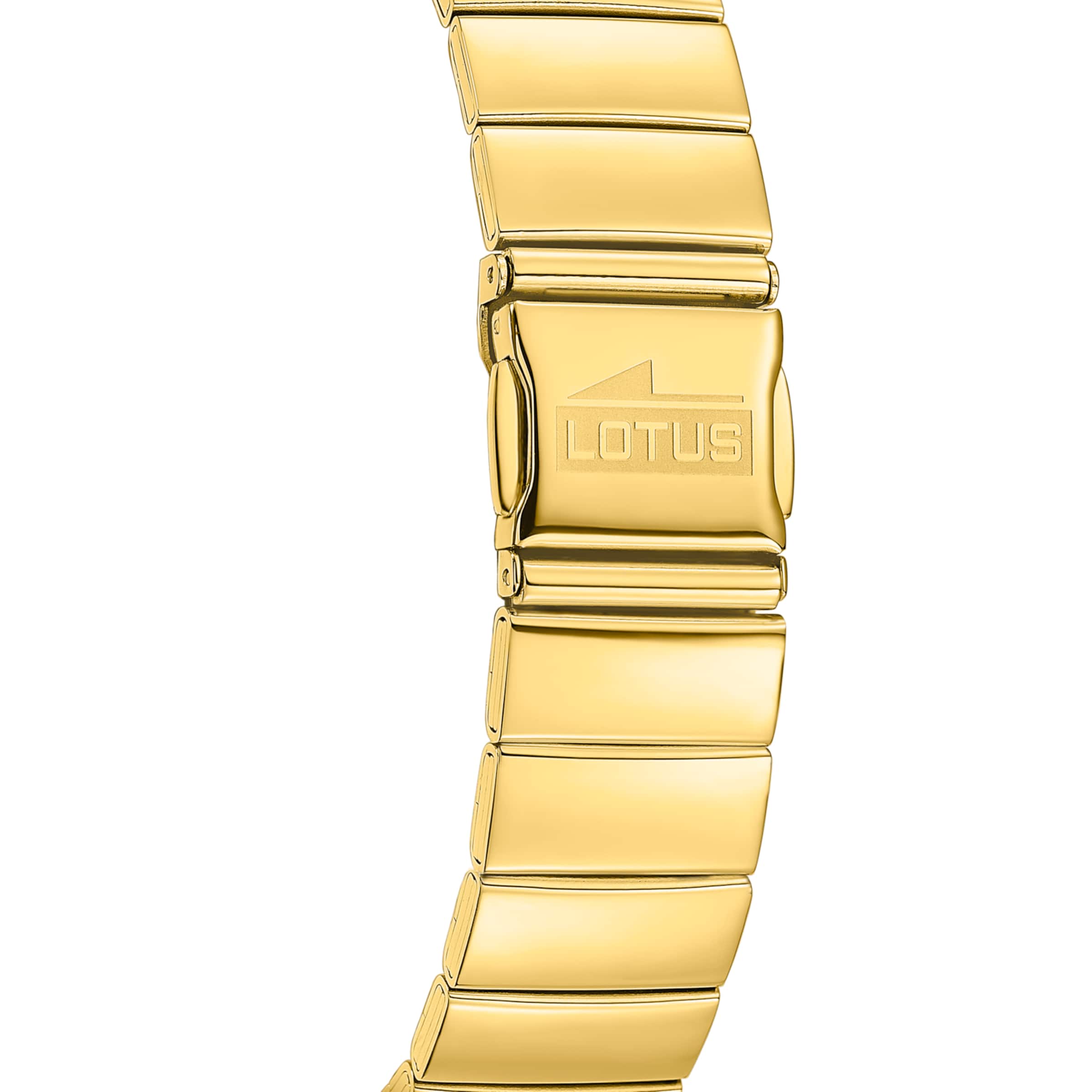 Lotus Uhr in Gold