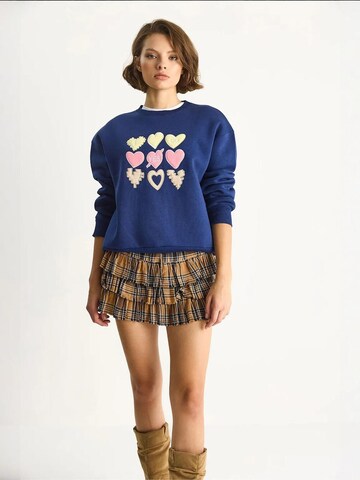 Sweat-shirt Bianco Lucci en bleu