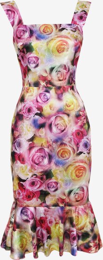 Madam-T Cocktailkleid 'ROMANA' in gelb / pink, Produktansicht