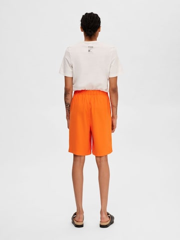 SELECTED FEMME Wide Leg Shorts 'TINNI' in Orange