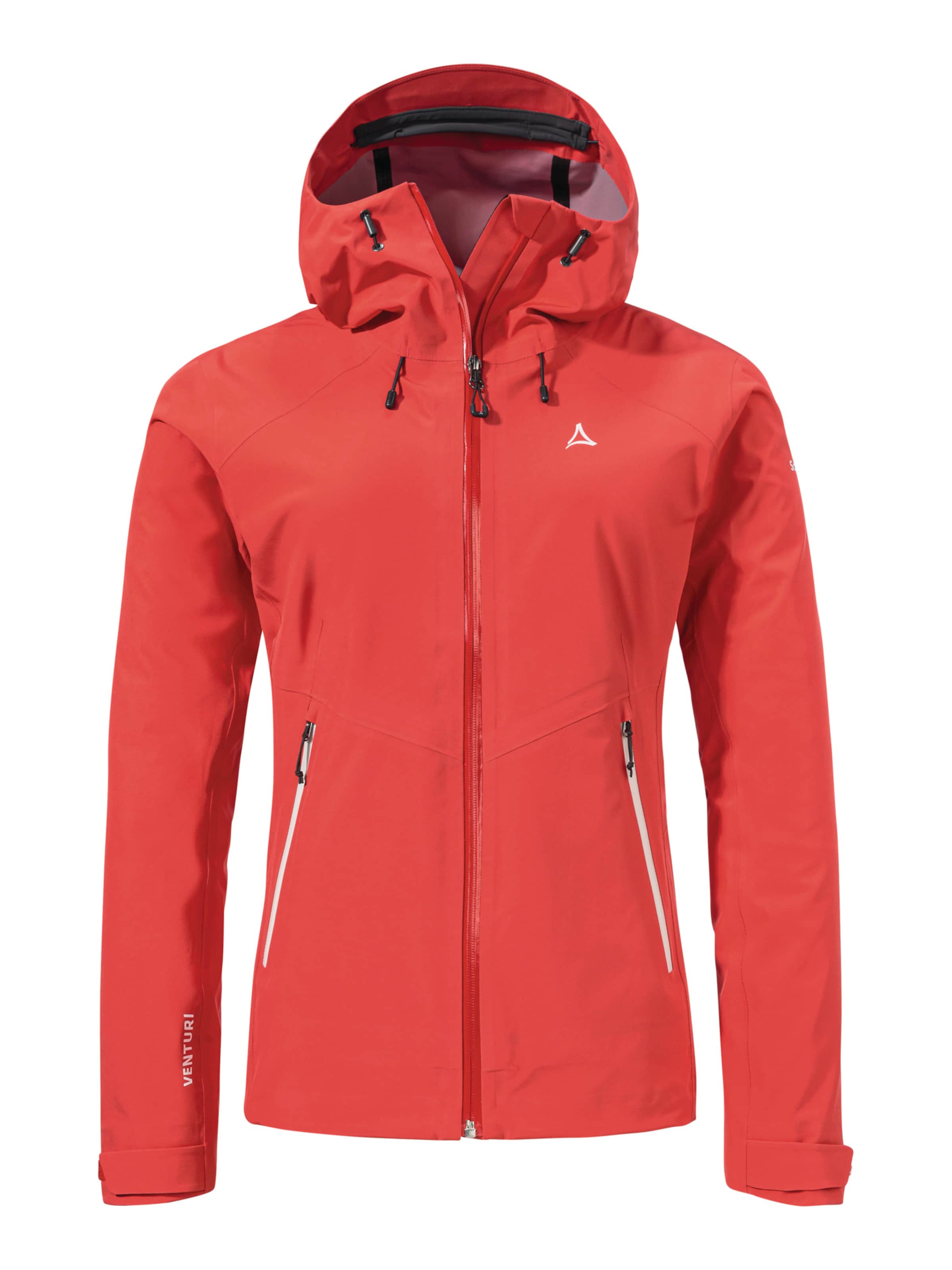 Schöffel Outdoorjas 'Cascata' in Rood: voorkant