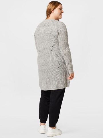 ONLY Carmakoma Knit Cardigan 'Carbernie' in Grey