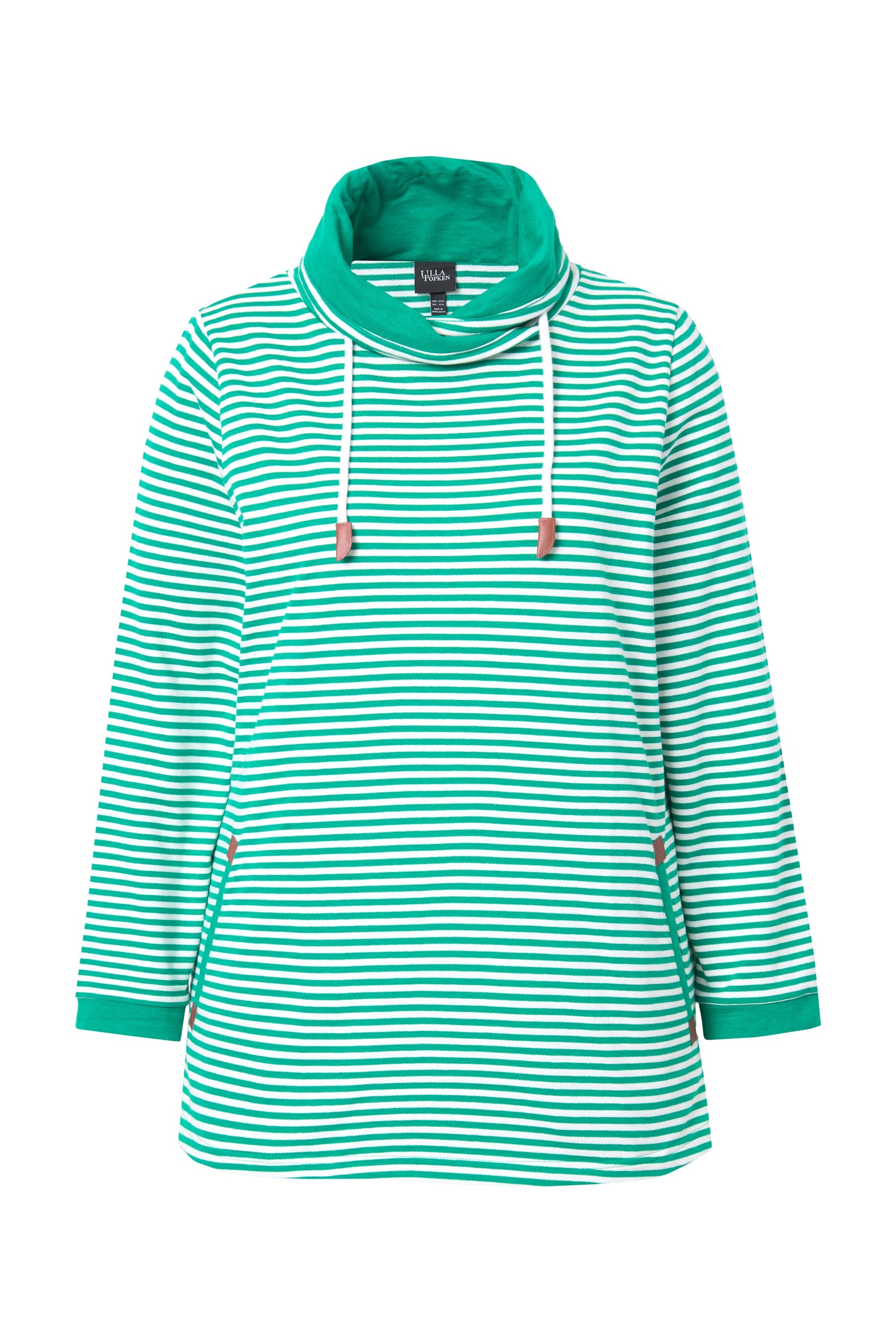 Ulla Popken Sweatshirt in Groen: voorkant