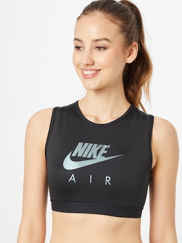 NIKE Bustier Športni nederček | črna barva: sprednja stran